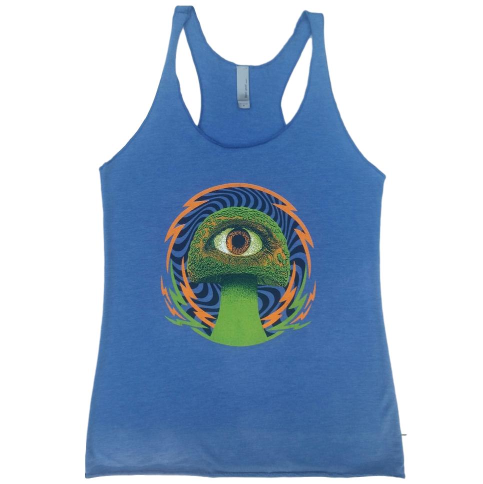 psychedelic mushroom ladies tank top