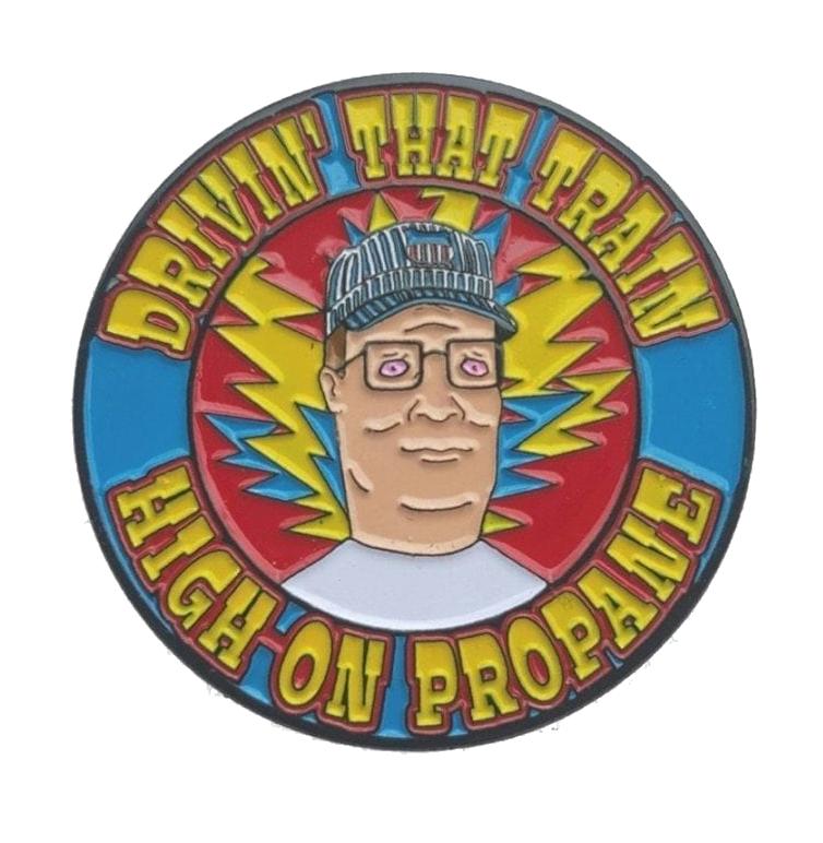 Hank Hill Casey Jones pin - Grateful Dead King of the Hill inspired