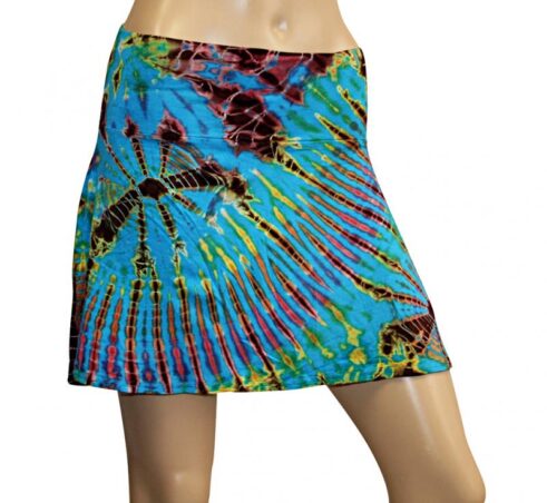 Miniskirt ladies tie-dye fashion