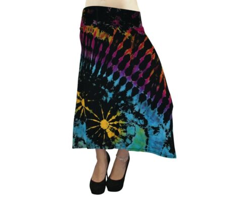 Long yoga skirt - ladies tie-dye fashion