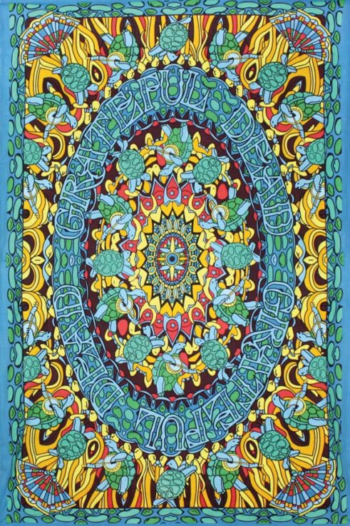 3D Grateful Dead Tapestry - blue terrapin dance - includes FREE 3D Glasses
