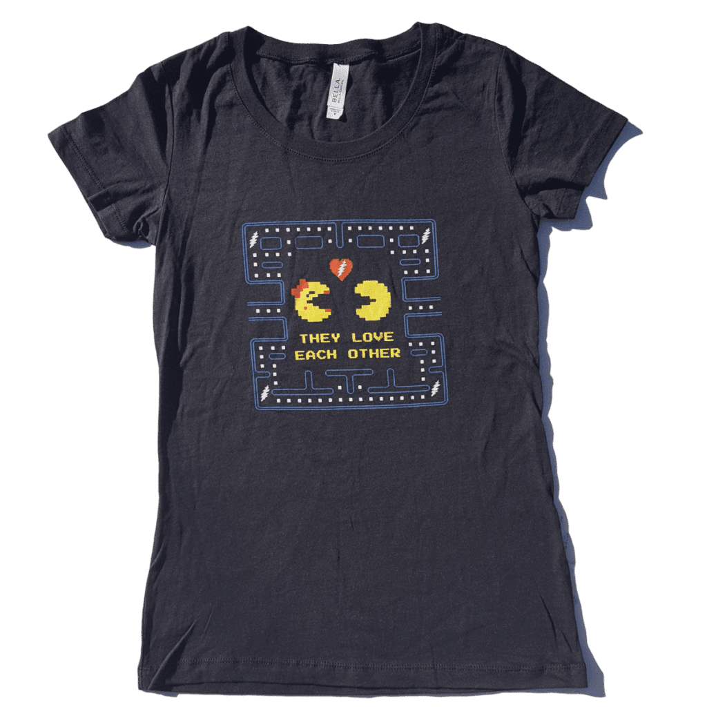 LADIES They Love Each Other TLEO pacman lyric tee shirt - Grateful Dead inspired