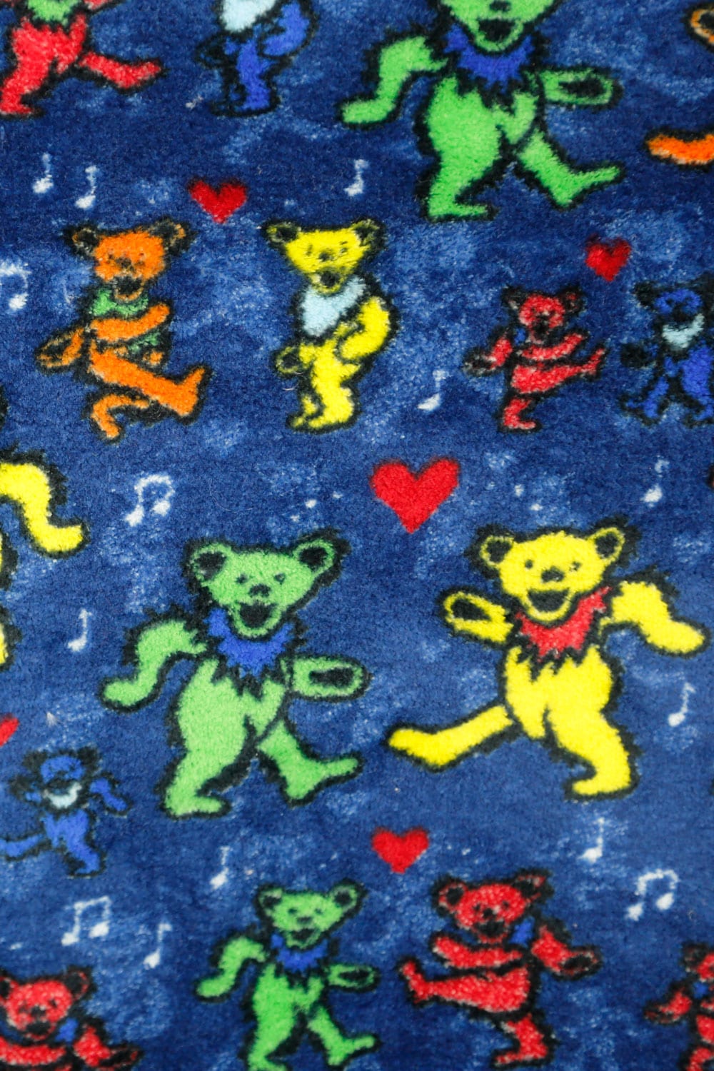 Blue dancing bears fleece blanket - licensed Grateful Dead throw - Image 2