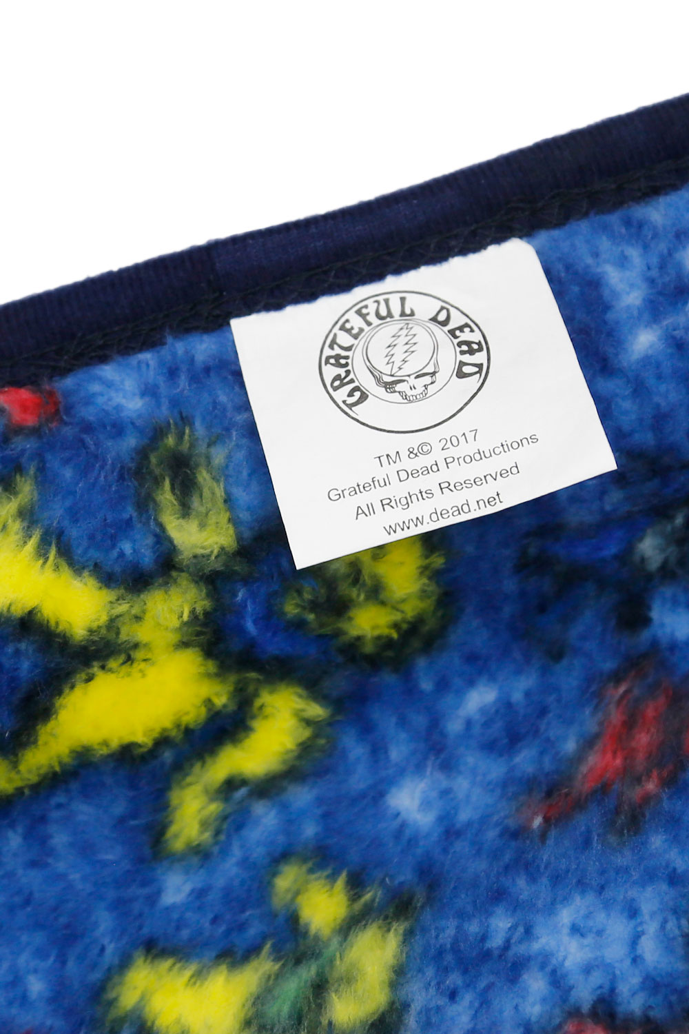 Blue dancing bears fleece blanket - licensed Grateful Dead throw - Image 3