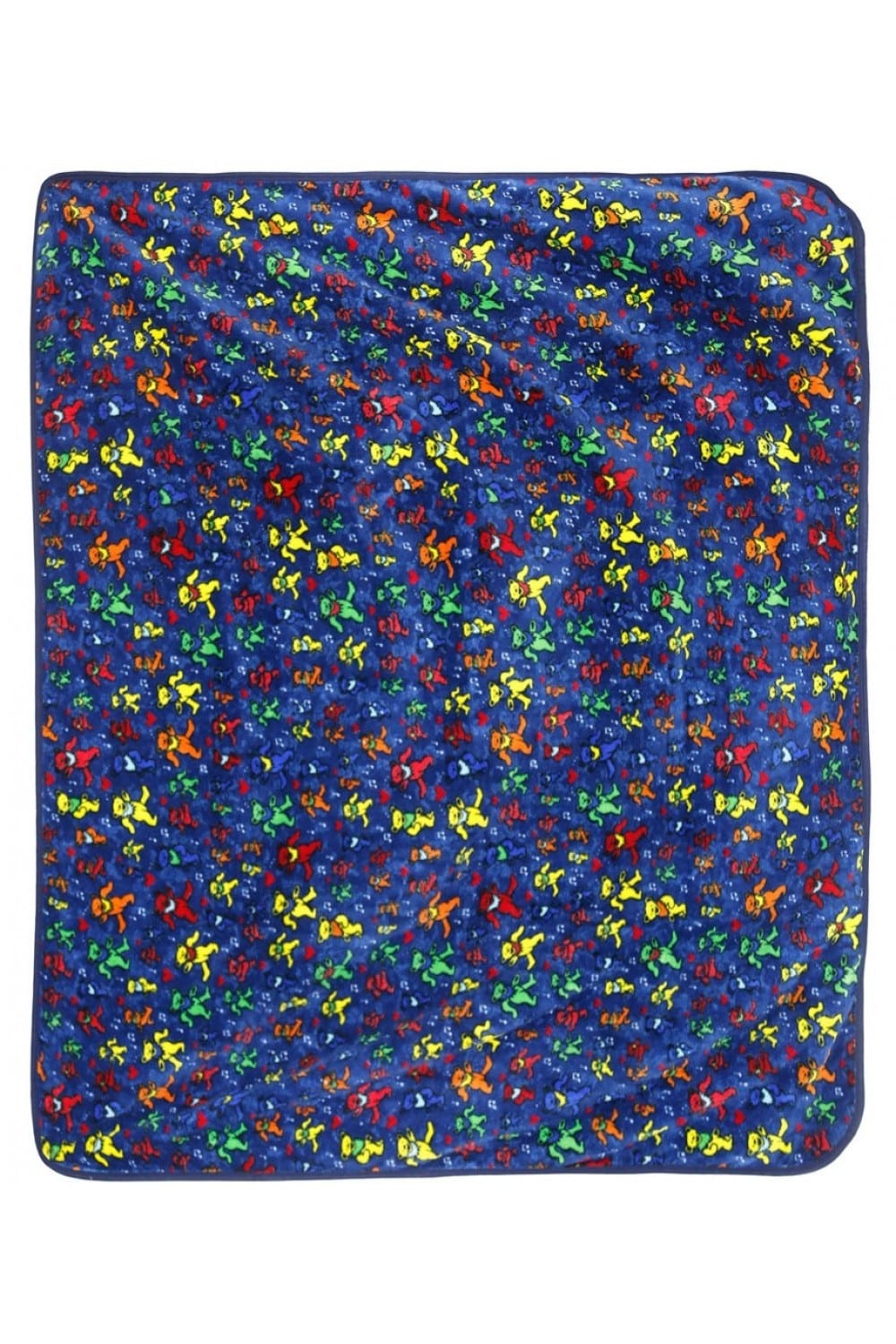 Blue dancing bears fleece blanket - licensed Grateful Dead throw
